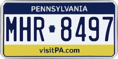 PA license plate MHR8497