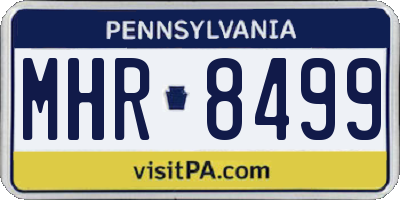 PA license plate MHR8499