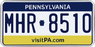 PA license plate MHR8510