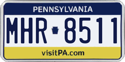 PA license plate MHR8511
