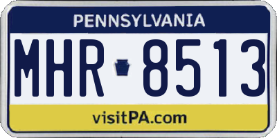 PA license plate MHR8513