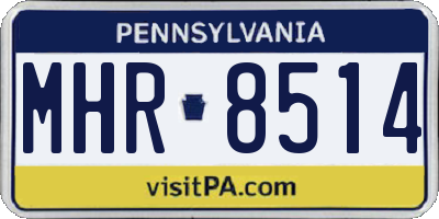 PA license plate MHR8514