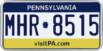 PA license plate MHR8515