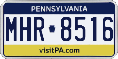 PA license plate MHR8516