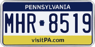 PA license plate MHR8519