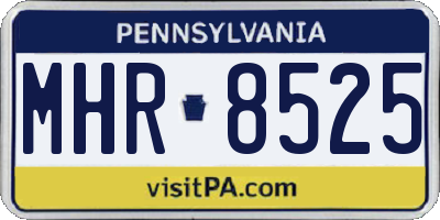 PA license plate MHR8525