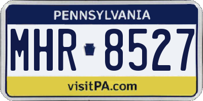PA license plate MHR8527