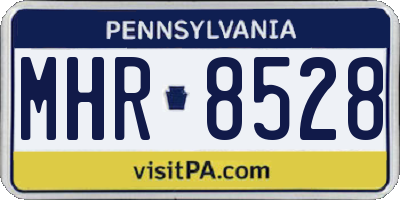 PA license plate MHR8528