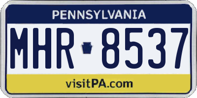 PA license plate MHR8537