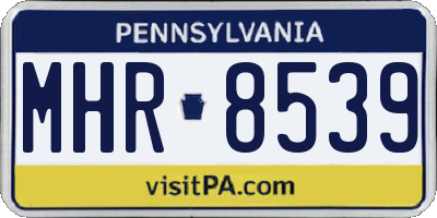 PA license plate MHR8539