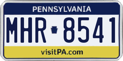 PA license plate MHR8541