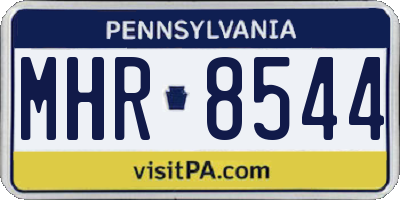 PA license plate MHR8544