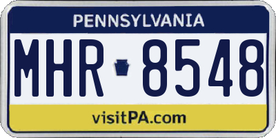 PA license plate MHR8548