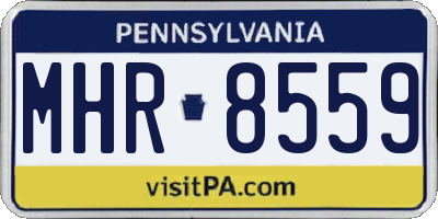 PA license plate MHR8559