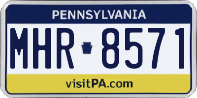 PA license plate MHR8571
