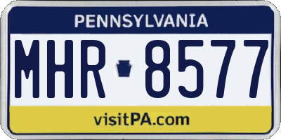 PA license plate MHR8577
