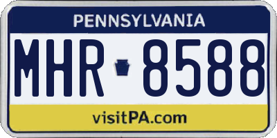 PA license plate MHR8588