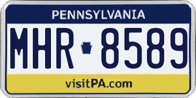 PA license plate MHR8589