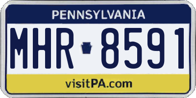 PA license plate MHR8591
