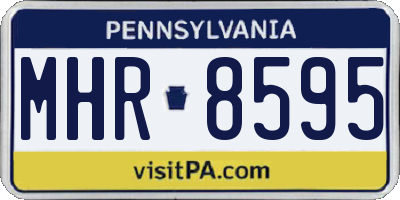 PA license plate MHR8595