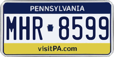 PA license plate MHR8599