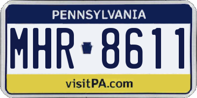 PA license plate MHR8611