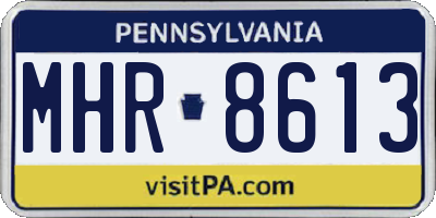 PA license plate MHR8613