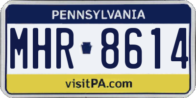 PA license plate MHR8614
