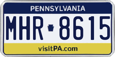 PA license plate MHR8615