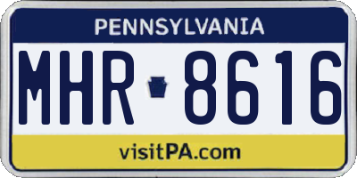 PA license plate MHR8616