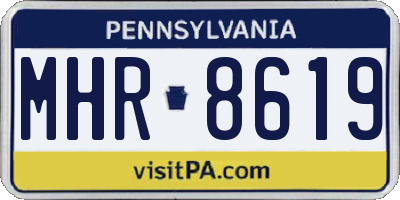 PA license plate MHR8619