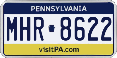 PA license plate MHR8622