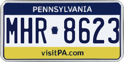 PA license plate MHR8623