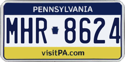 PA license plate MHR8624