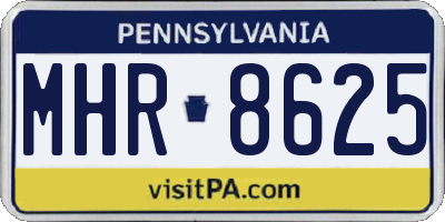 PA license plate MHR8625
