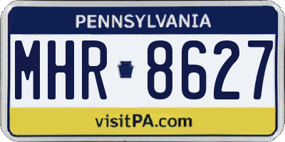 PA license plate MHR8627