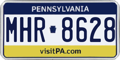PA license plate MHR8628