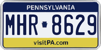 PA license plate MHR8629