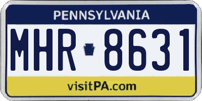 PA license plate MHR8631