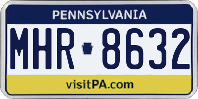 PA license plate MHR8632