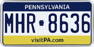 PA license plate MHR8636