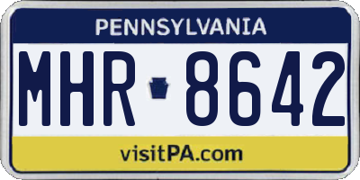 PA license plate MHR8642