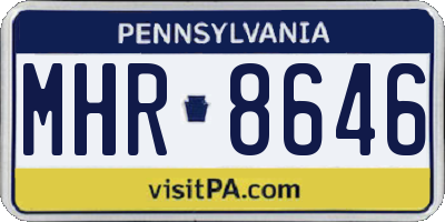 PA license plate MHR8646
