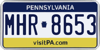 PA license plate MHR8653