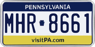 PA license plate MHR8661