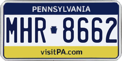 PA license plate MHR8662