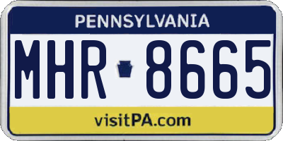 PA license plate MHR8665