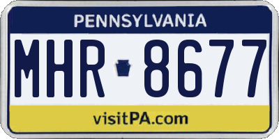 PA license plate MHR8677