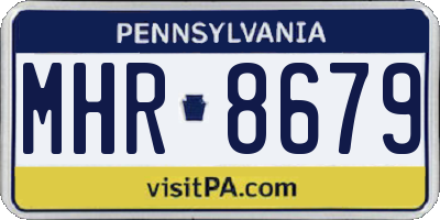 PA license plate MHR8679