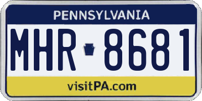 PA license plate MHR8681